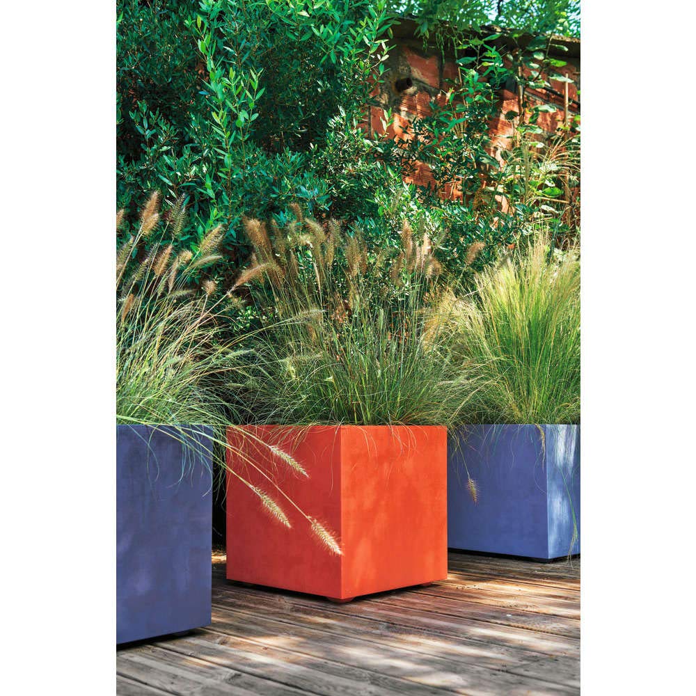 DEROMA VASI E FIORIERE - Vaso CUBO Millennium 39x39 Ghiaccio