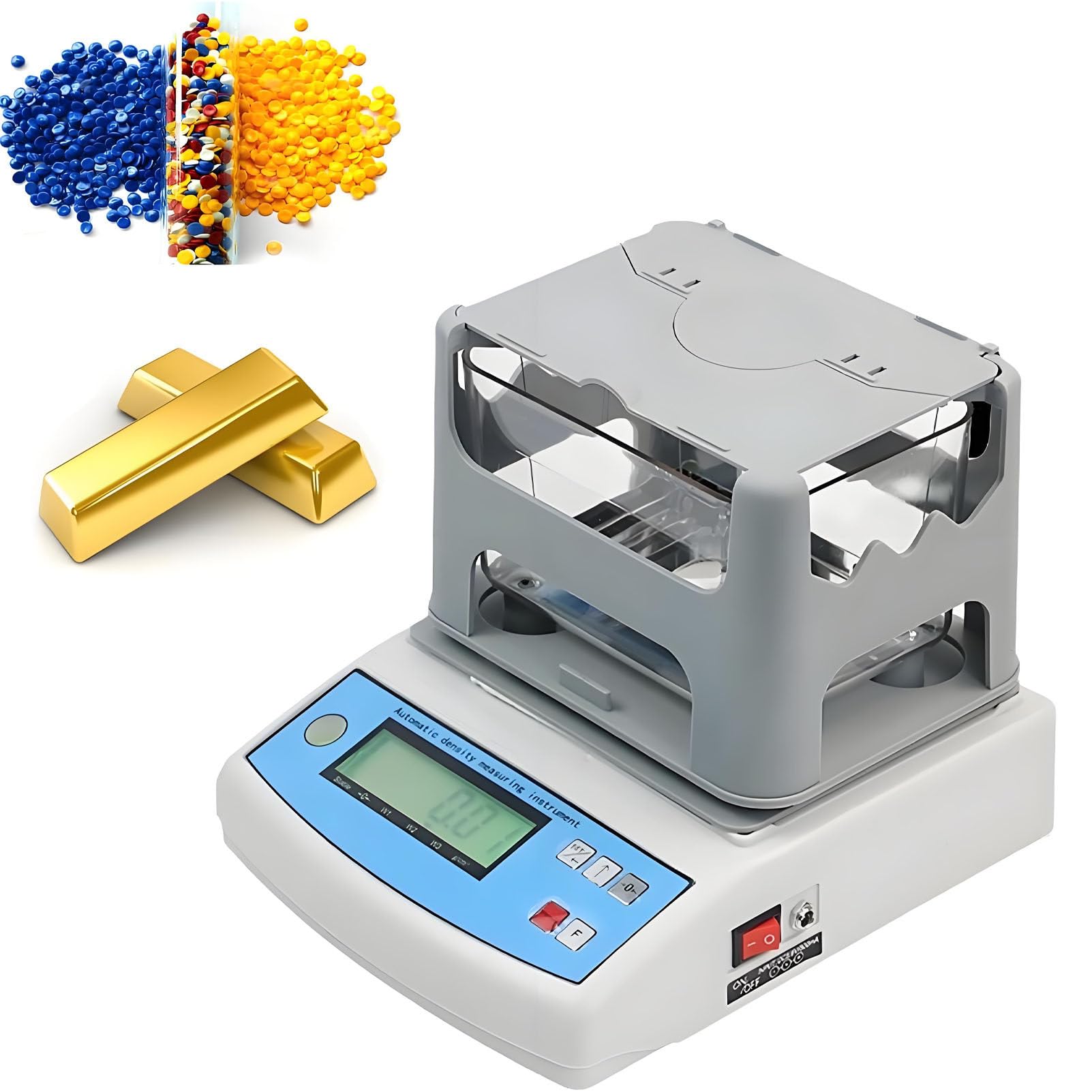 Probador electrónico Digital de pureza de Oro, densímetro electrónico de sólidos, analizador de pureza de Metales de Alta precisión, densímetro de Caucho y plástico. 600g
