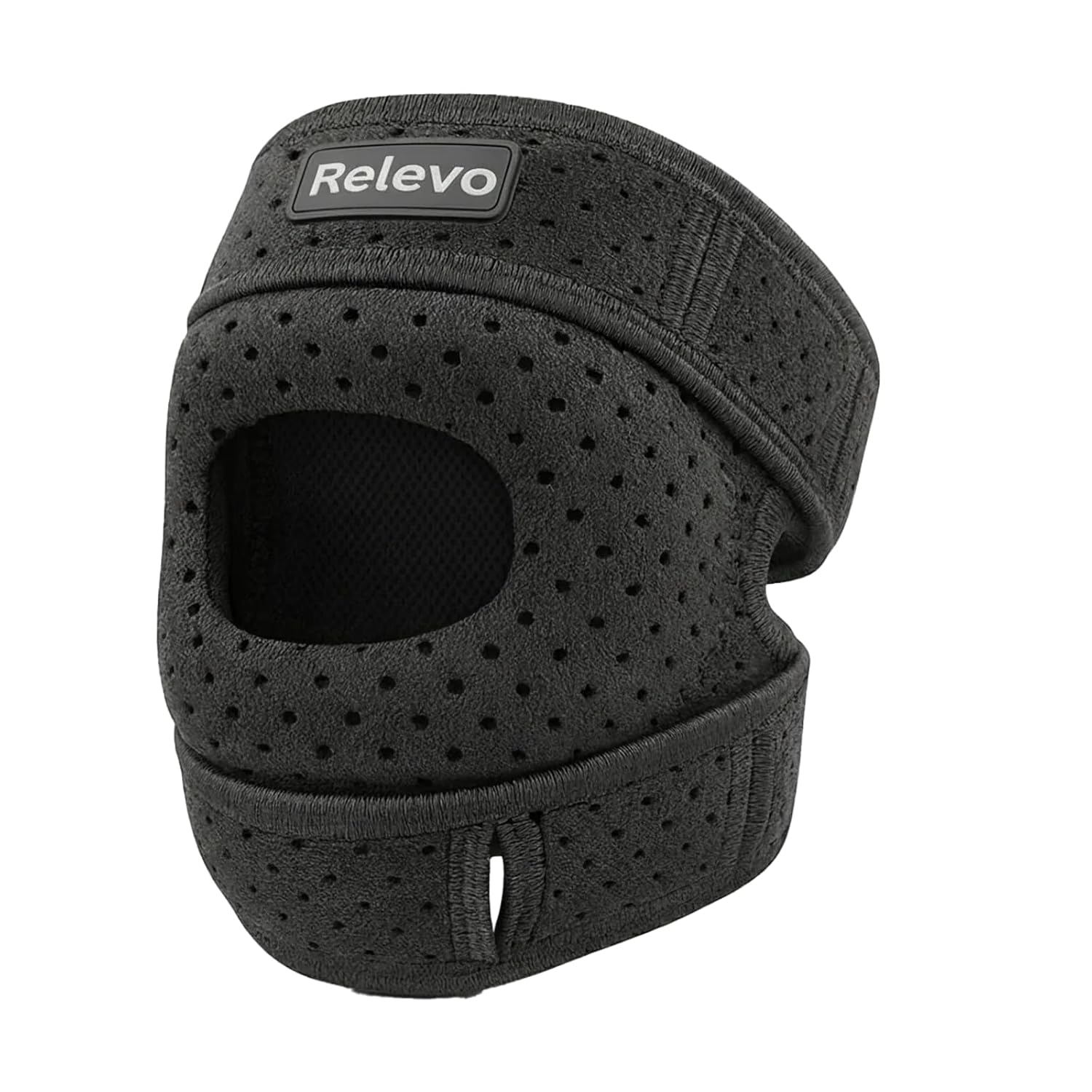 Relevo Knee Brace, Knee Stabilizer, Patellar Tendon Support Strap, Adjustable Tendon Support Sleeve Braces for Women & Men, Lightweight, Breathable (Black)
