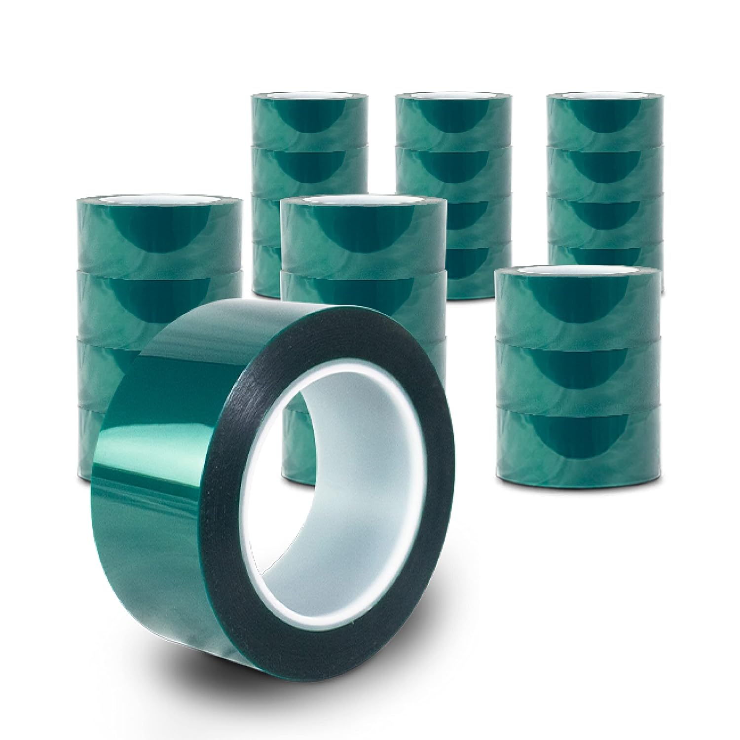 HIGH Temperature Tape 1MM,2 X72YDS, Powder Coating, Green Silicon PPE Tape (24)