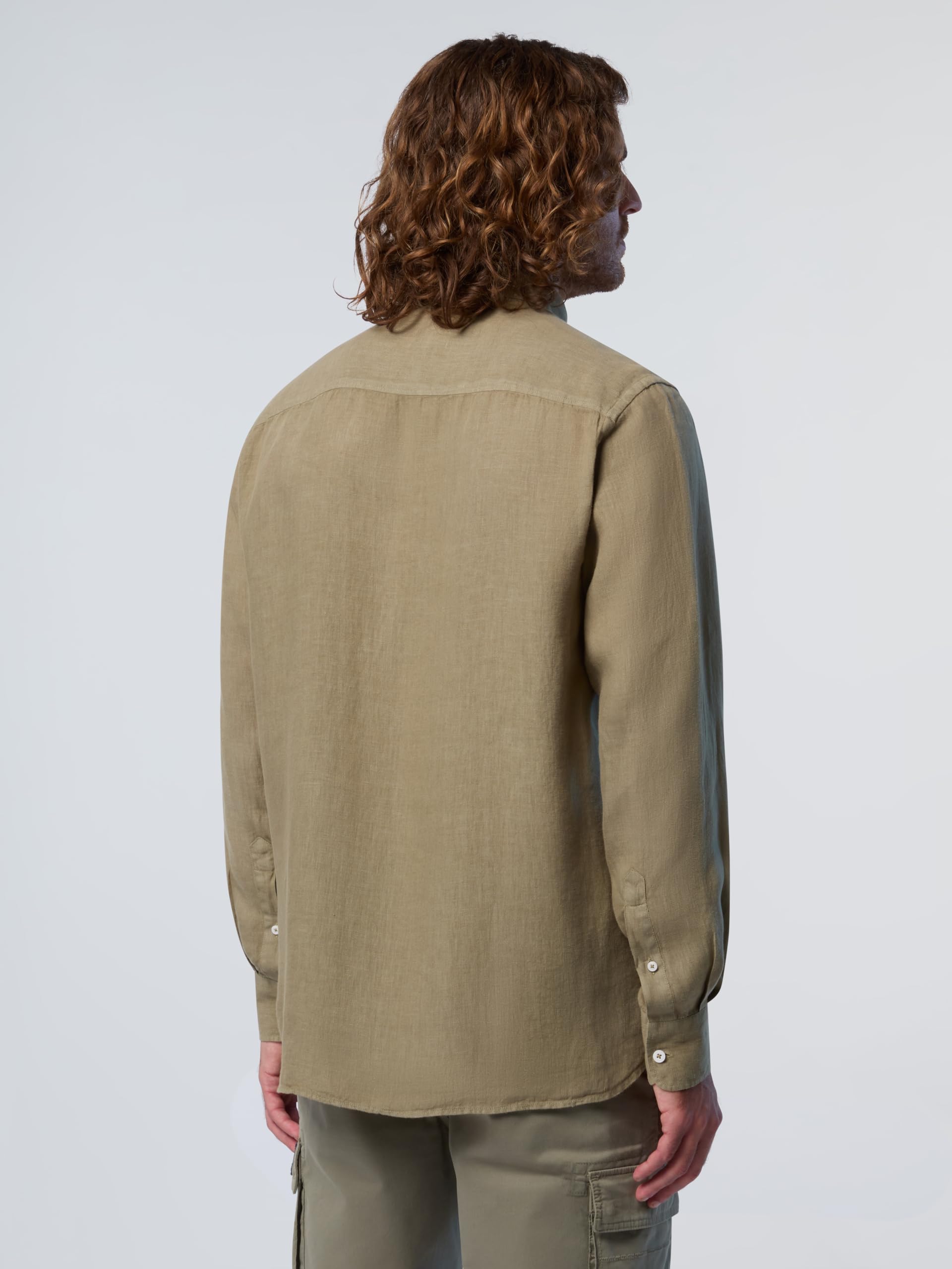 NORTH SAILS Camicia Uomo in Lino European Flax™ con Bottoni in Corozo