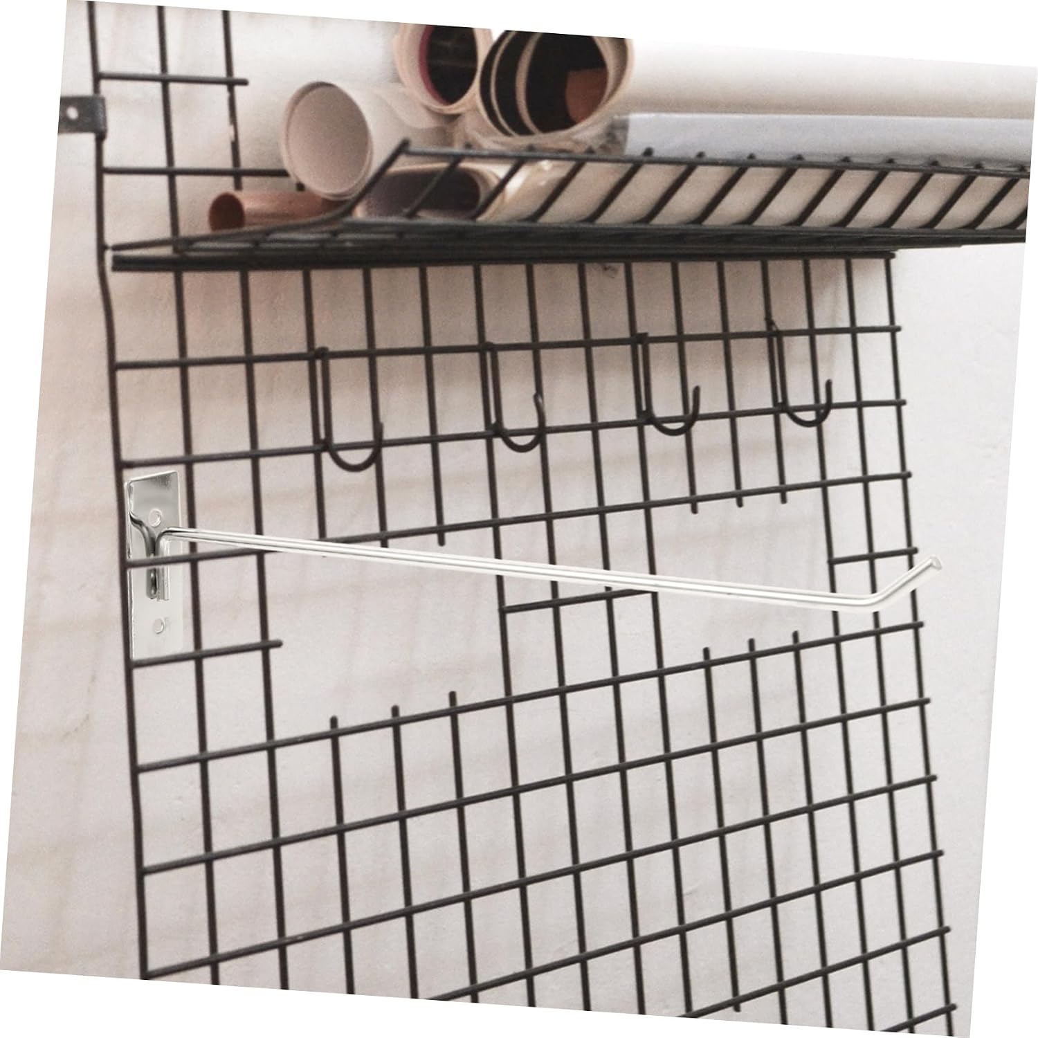 HANABASS Wall Mount Supermarket Shelf Hooks Pegboard Hooks Assortment Silver Iron Garage Hooks image 4