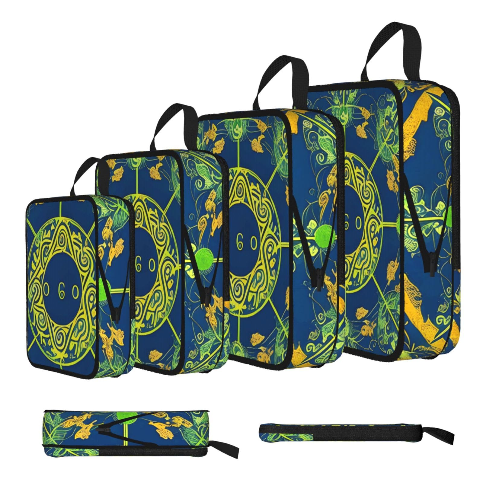 Sxzvvbn Black Yin Yang Totem Compression Packing Cubes 4 Piece Set