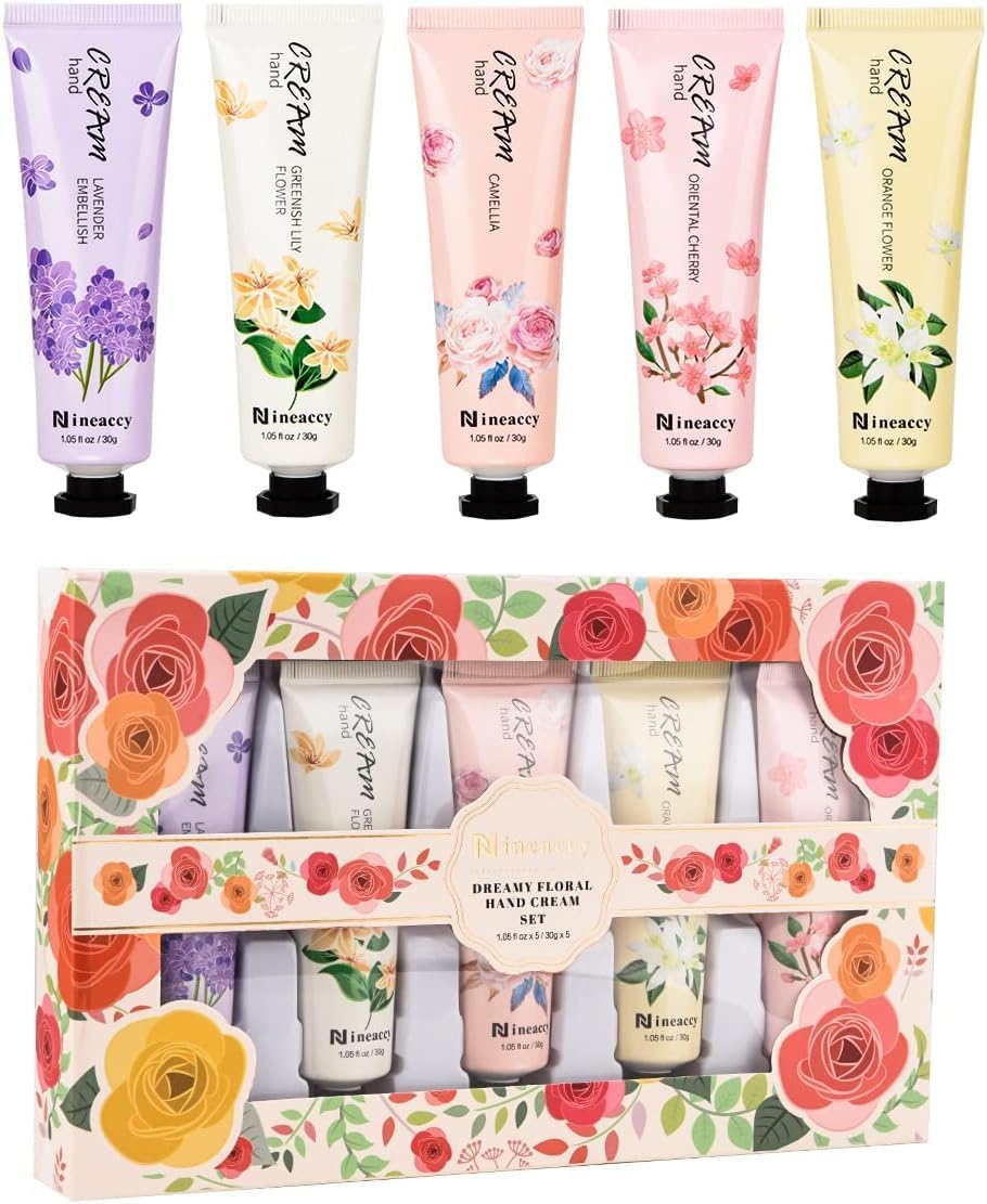 Hand Cream Vegan Friendly,5 x 30ml, Pack of 5, Daily Moisturising hand cream gift set,gifts for women