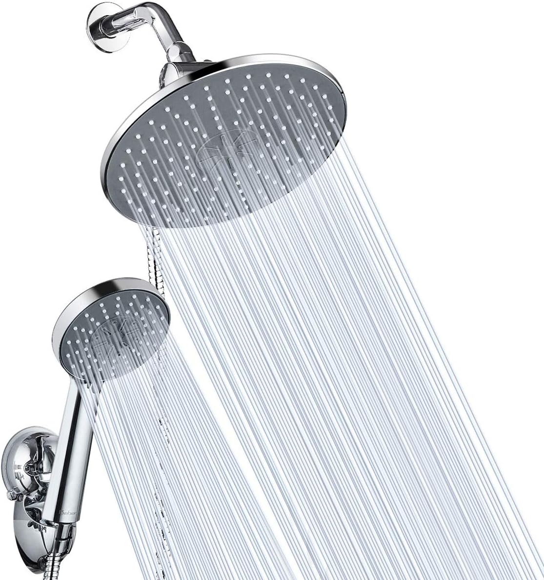 Baban Shower Head Combo, Baban 9 Inch Rainfall Showerhead and 5 Settings Handheld Shower Head Combo