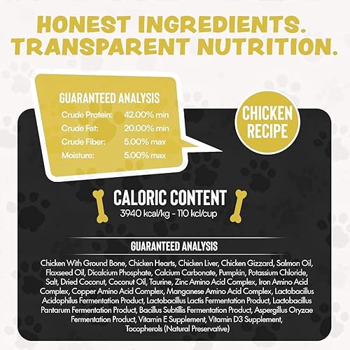 Miniatura 5 de SPRANKLES Comida cruda liofilizada para perros, alimentos para perros sin granos, con alto contenido de proteínas, fabricados en Estados Unidos,