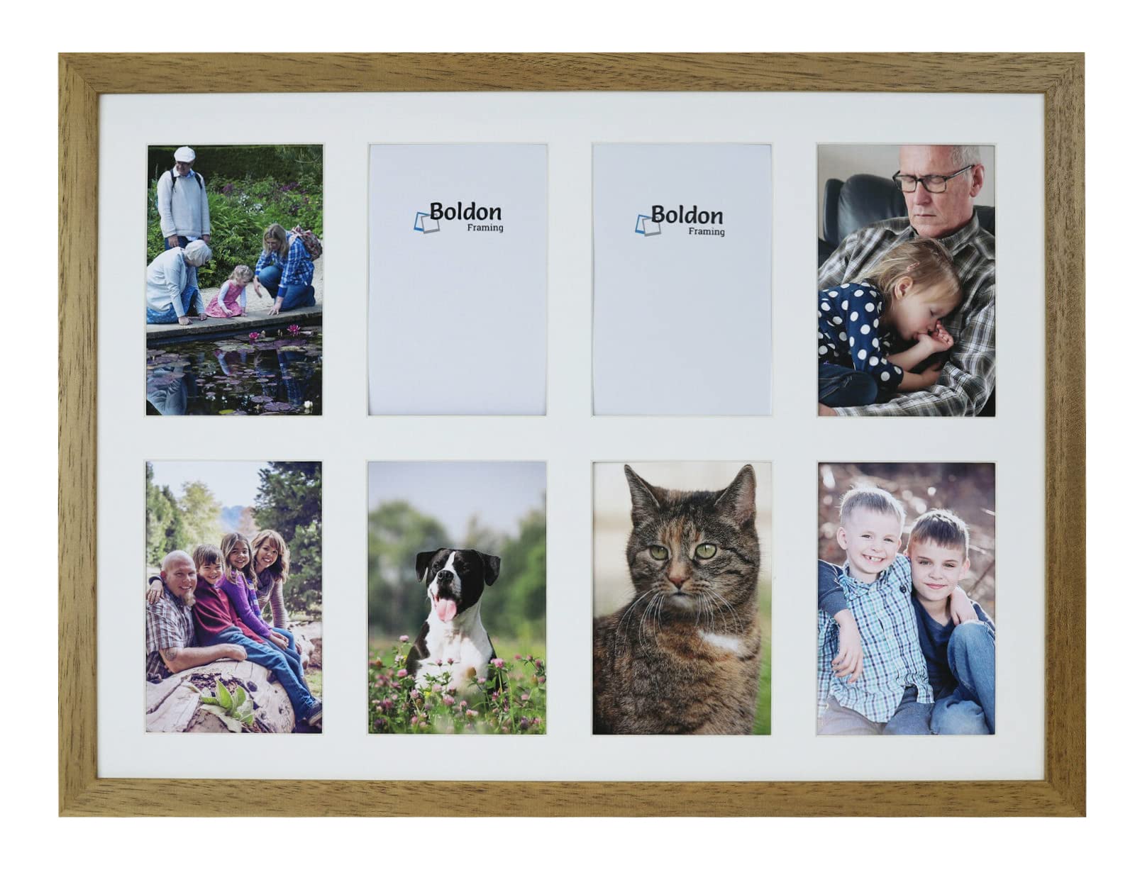 8/9/10/12/16/20 Photos Large Multi Picture Frame Collage Aperture Decor Memories-8 Aperture-Light Oak — image 1