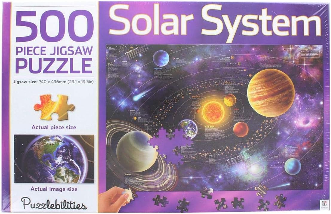 Hinkler Books 9781743638620 Solar System 500 Piece Jigsaw Puzzle, Multi-Colored