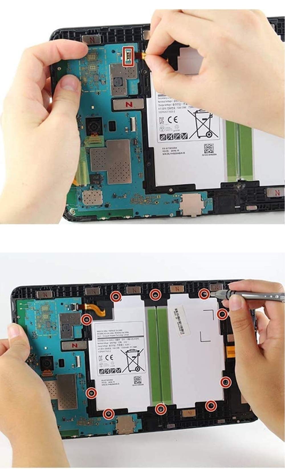 EB-BT585ABE Tablet Batteria per Samsung Galaxy Tab A 10.1 inch 2016 SM-T580 SM-T585 SM-T585C SM-P580 SM-P585 SM-T587 SM-T587P Series EB-BT585ABA Tools 3.8V 27.74Wh 7300mAh