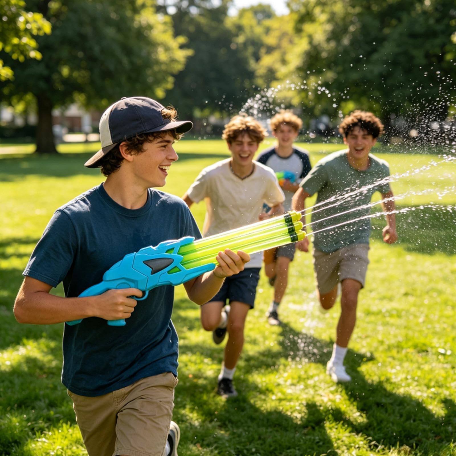 Pistola ad acqua giocattolo estiva per esterni, multitubo estraibile | Giocattoli per combattimento acquatico, per bambini, adulti, compleanno, parco, campeggio, giardino, prato, cortile, riunioni