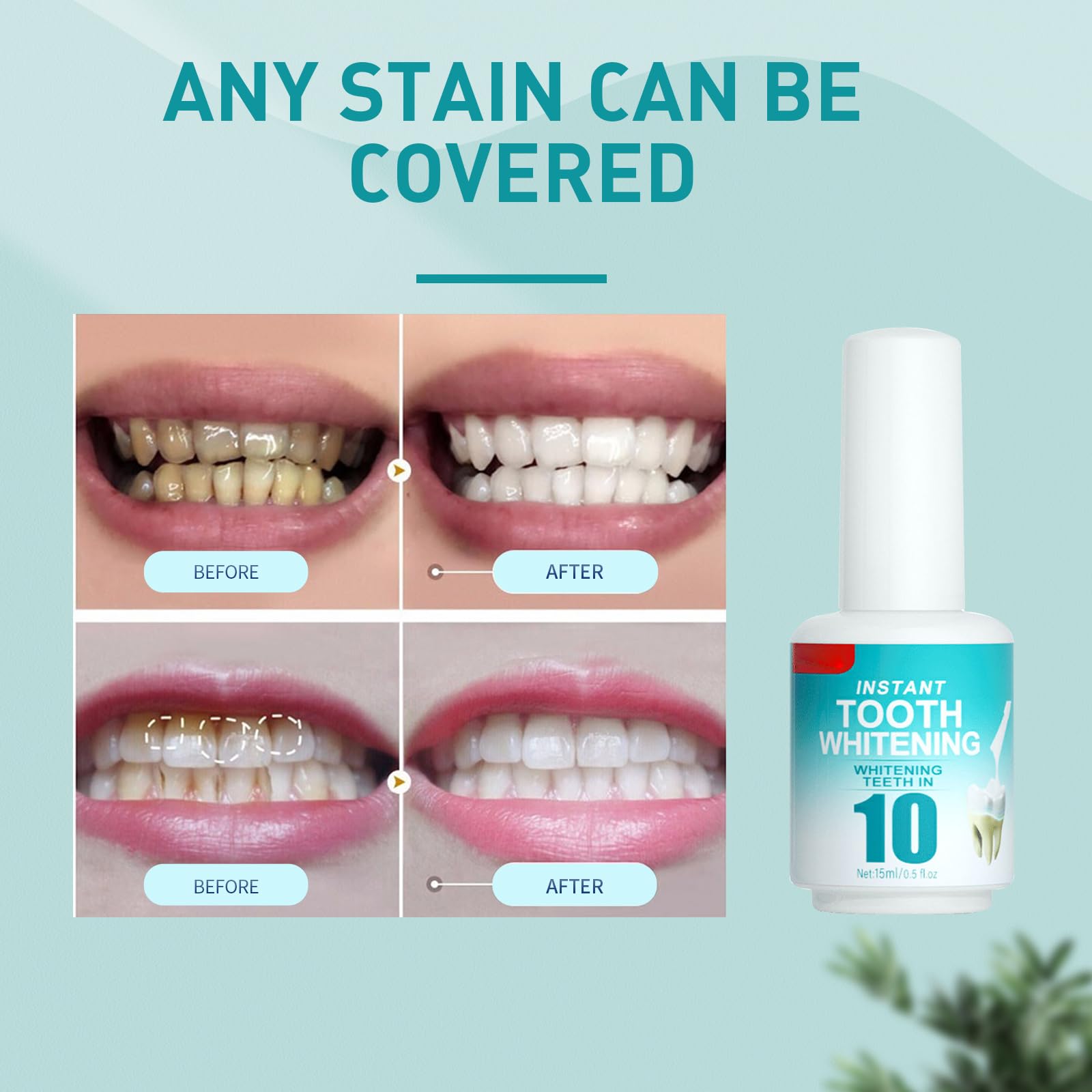 Vernice Sbiancante per Denti,Gel Sbiancante per Denti, Vernice per denti,Vernice Sbiancante Istantanea per Denti,Bianco Stretto per Denti Sensibili,Smalto per Denti Bianco Teso per Rimuovere Macchie