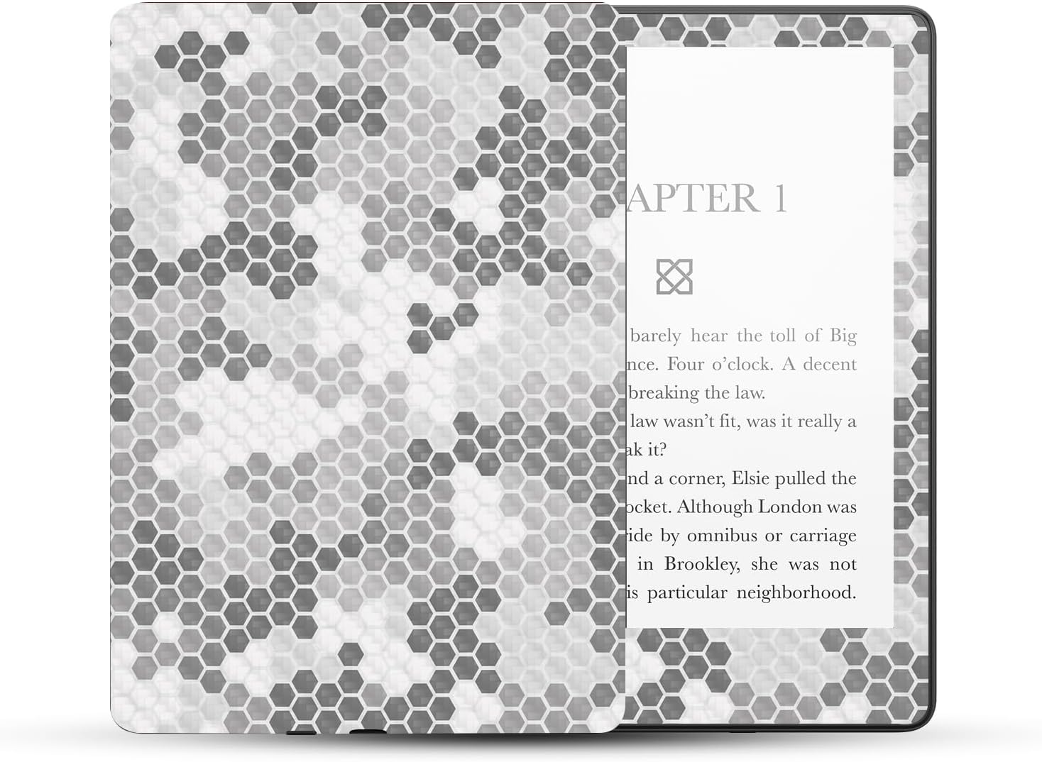 MightySkins Carbon Fiber Skin Compatible with Amazon Kindle Paperwhite 5 6.8-inch 11th Gen (2021) Full Wrap - Camo Hexadots | Protective Textured Carbon Fiber Finish | Easy to Apply | Made in The USA