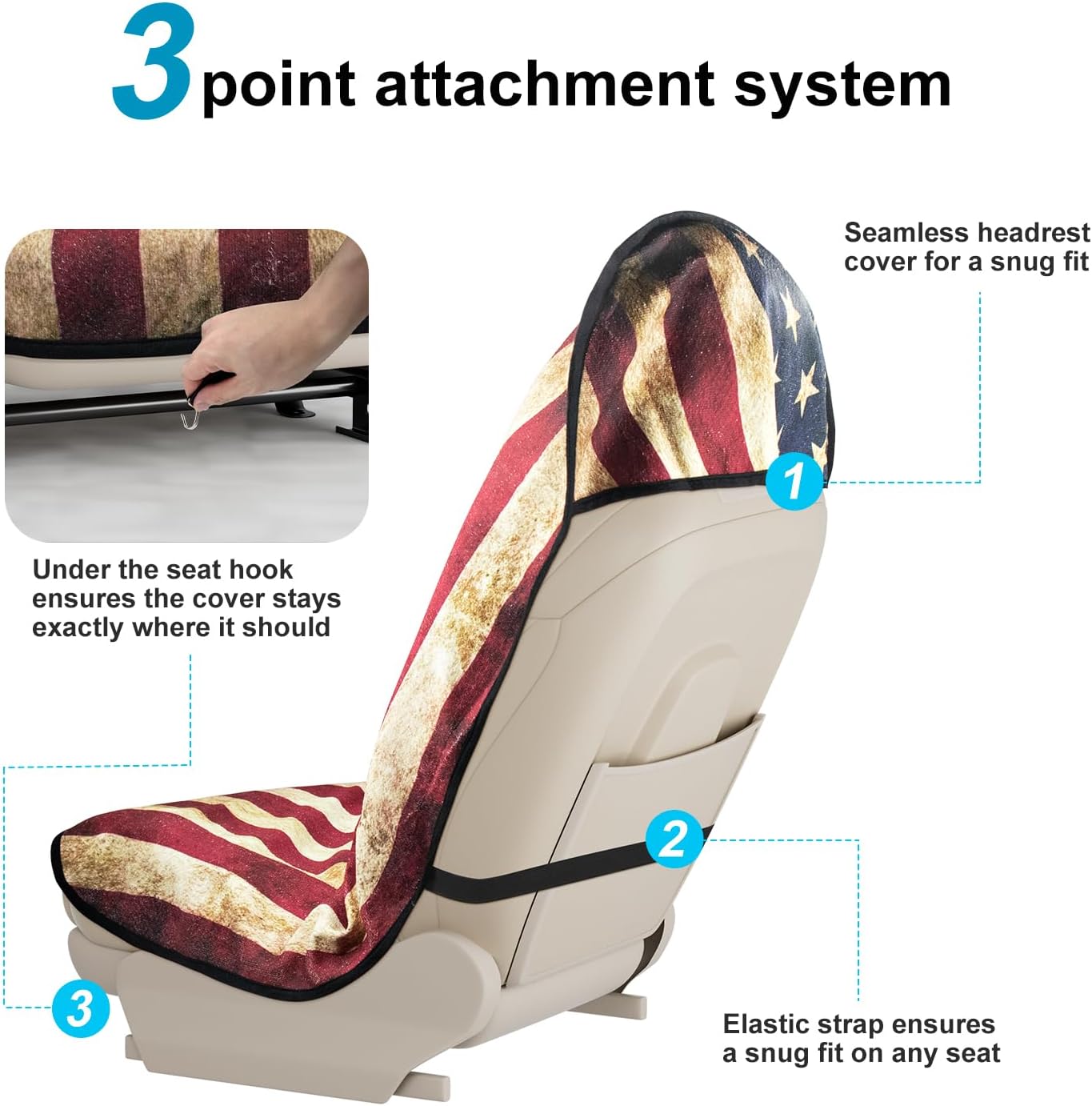 VOPHIA car seat Covers Waterproof & Non-Slip Car Seat Cover Protector - Universal Fit for All Cars,Gym & Beach Use,car seat Towels for Sweat,Pet-Friendly Protector