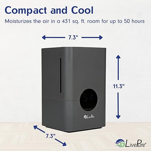 Miniatura 2 de LivePure LP850HUM-G Humidificador, Grafito