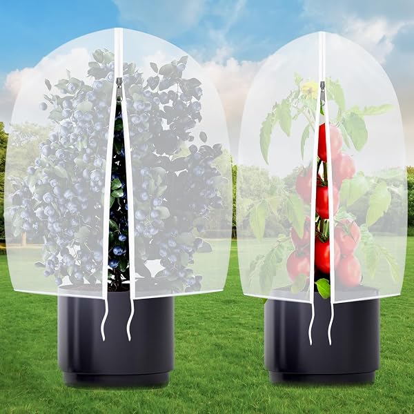 Fruit Tree Netting for Cicadas - with Zipper&Drawstring Protection for Your Fruit Trees Garden Bird Netting Covers for B