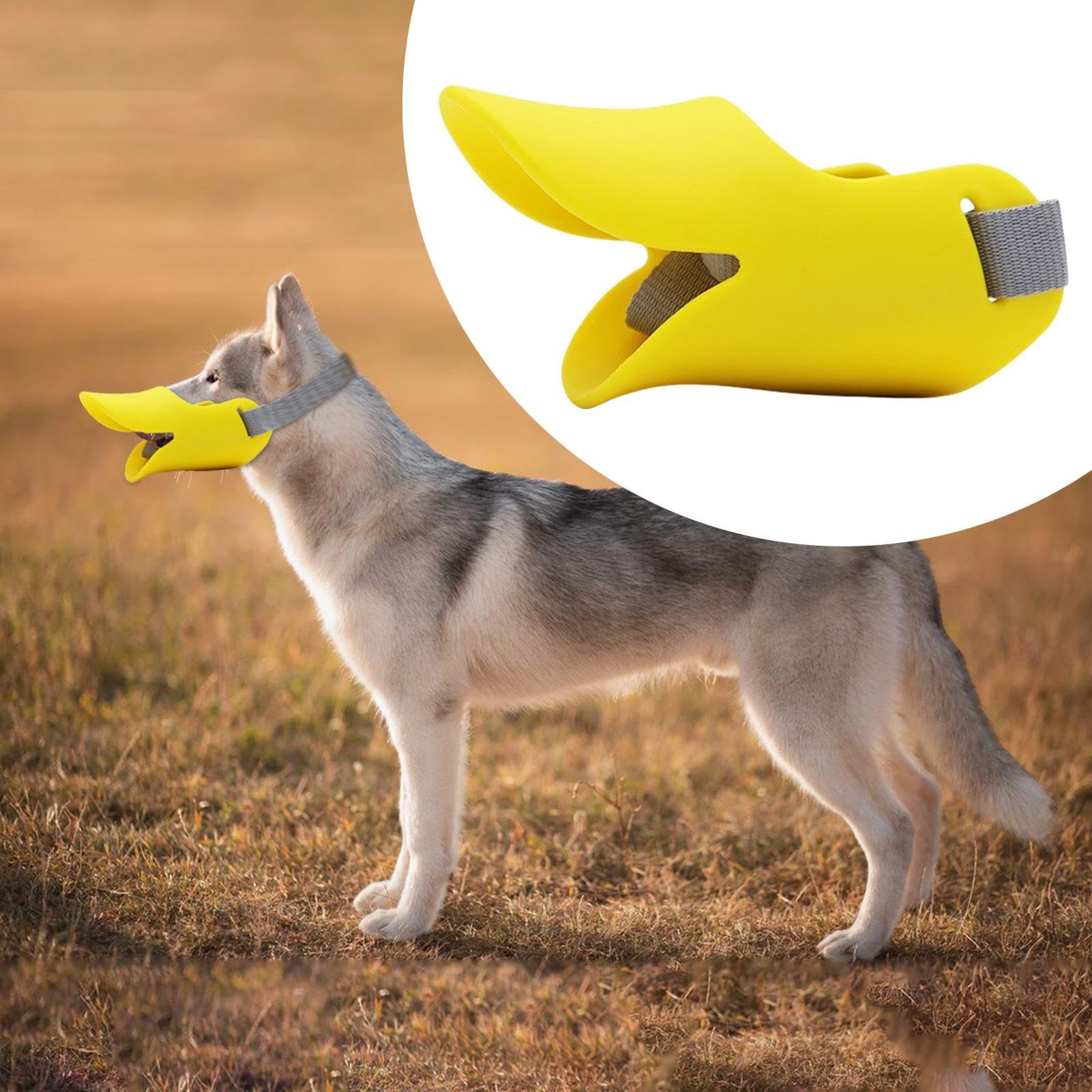 Generisch Bozal De Silicona Para Perros, Ajustable, Boca De Pato, Antimordeduras, Protector Bucal Multiusos Para Una Variedad De Razas Y Tamaños De Perros