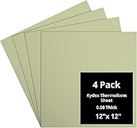 Vista 98 de Kydex Sheets - Solid Color DIY Kit for Crafting Holsters, Sheaths, and Mag Pouches - (8x8, 8x12, 12x12), Premium Thermoform Sheets - Thick, Durable