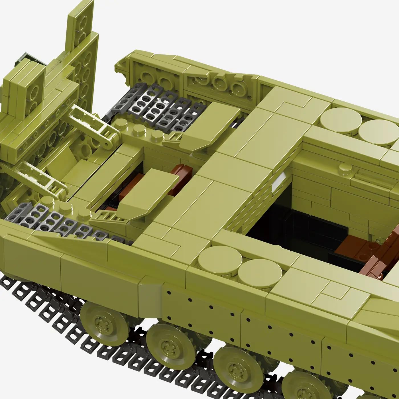 BlueBrixx IMBT - Carro armato da combattimento, 1385 mattoncini, modello