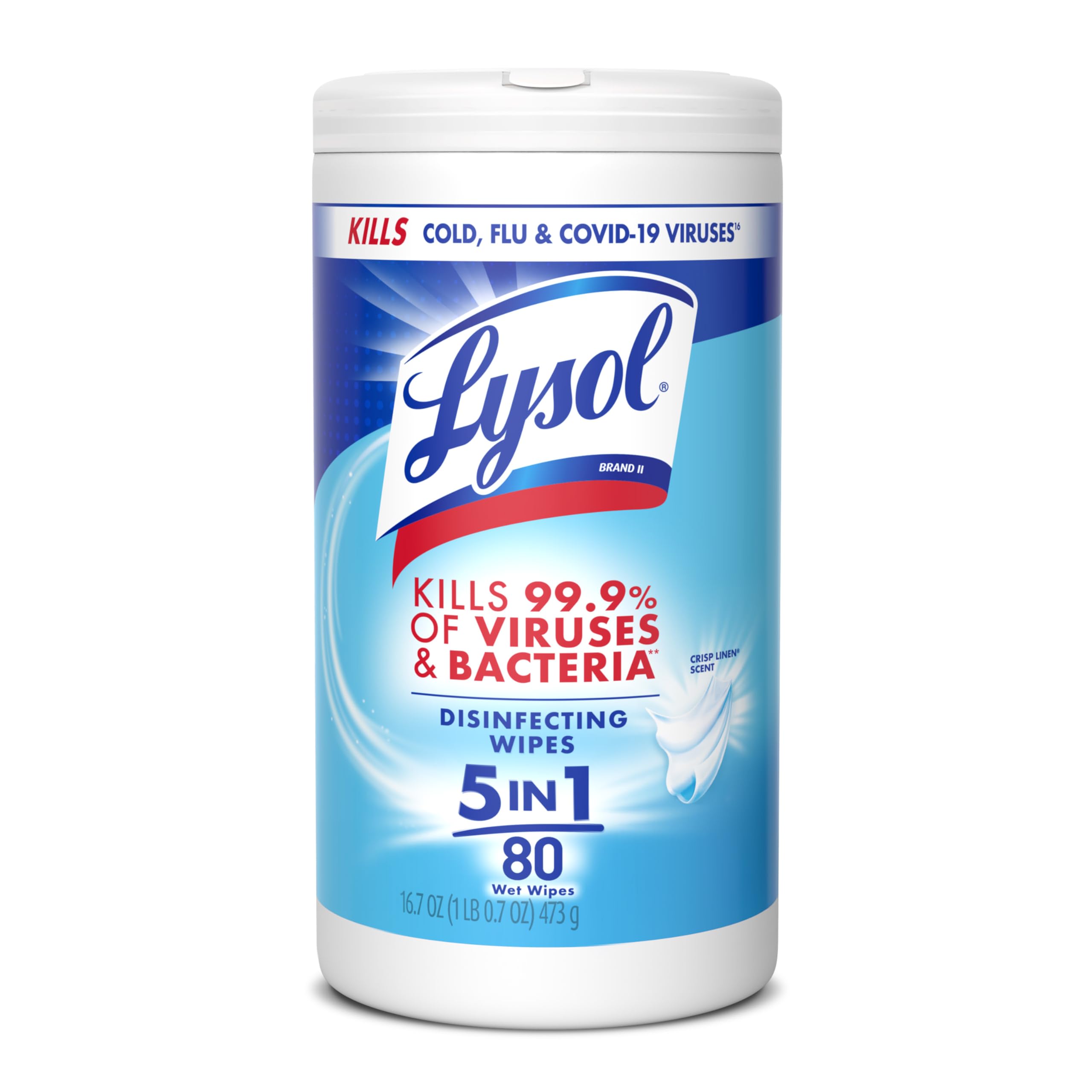 Lysol Disinfecting Wipes, Crisp Linen, 80 ct.