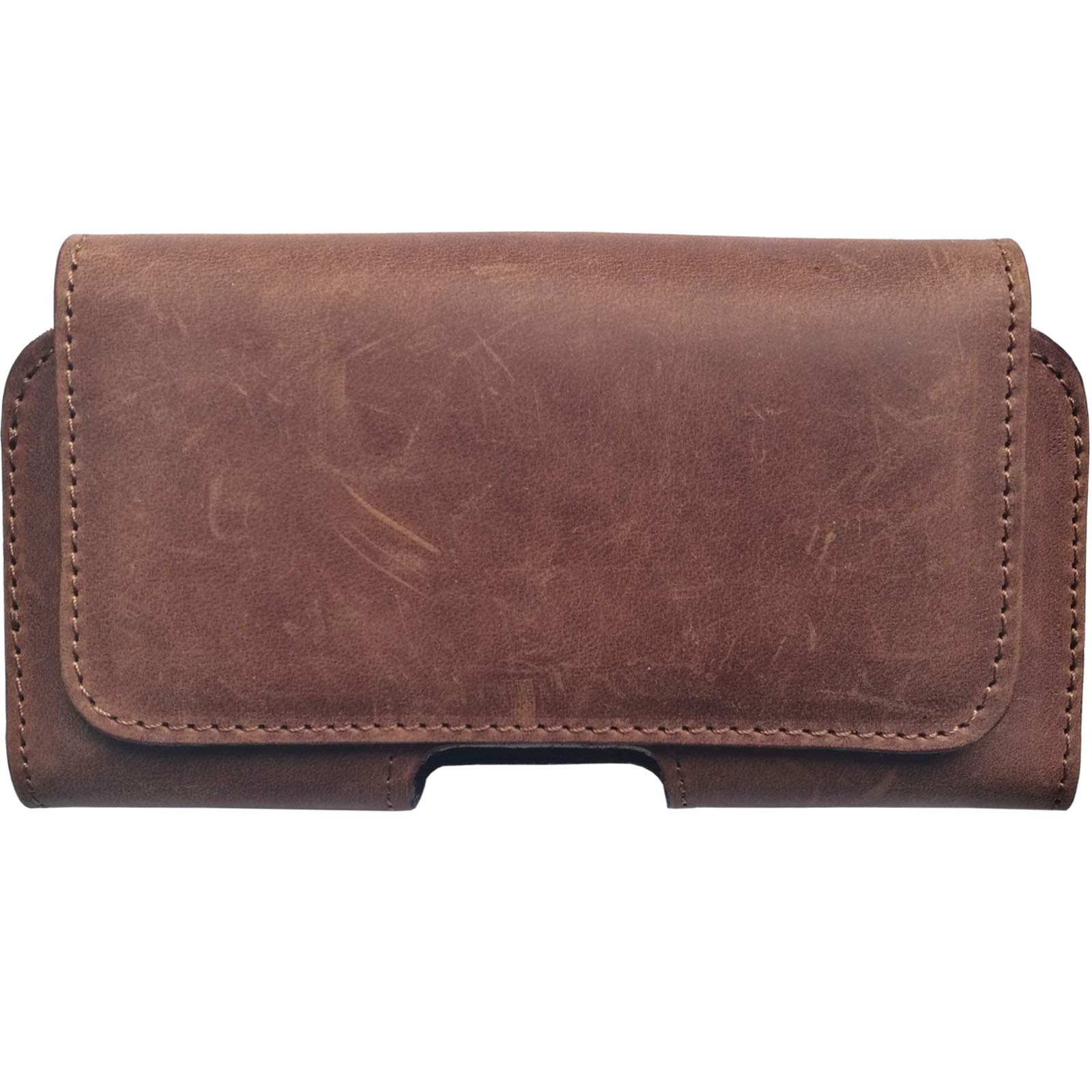 Etui na pasek z prawdziwej skóry pasuje do Samsung Galaxy A16 A06 A55 A35 A25 A15 A05 A14 A22 A23 A13 A04 S20 S21 S22 S23 S24 Ultra 5G etui ochronne skórzane etui na pasek klips szlufka XL brązowy