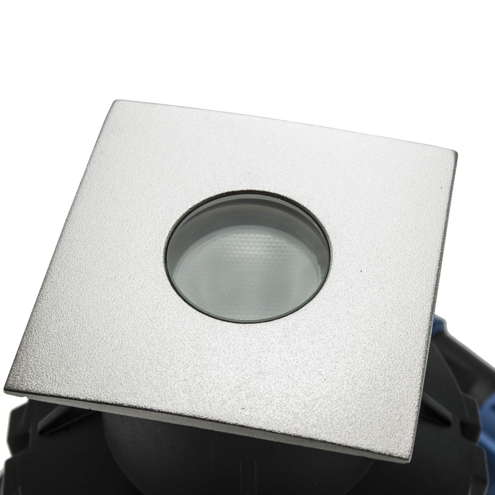 Planetitaly Kit Easy SQUARE II foco pivotable centralita Smart WiFi 24 V indicador LED 3 W SPOT RGB IP67 alimentador luz de color jardín alexa google (kit de 10 focos)