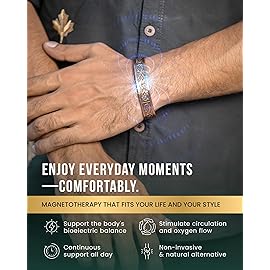 MagnetRX Magnetic Copper Bracelets for Men - Effective 99.9% Pure Copper Bracelet for Men - Adjustable Copper Magnetic Bracelets (Viking)