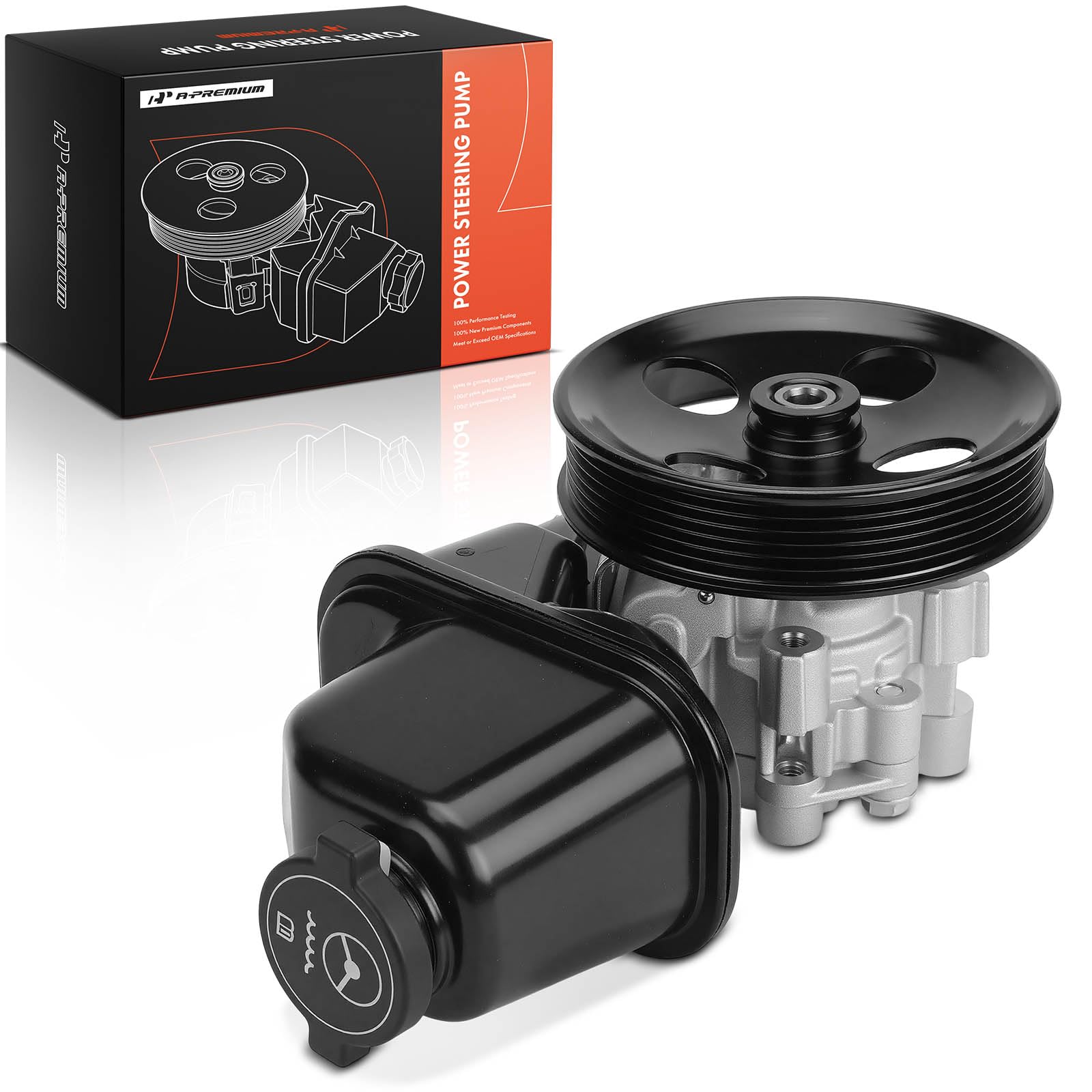 A-Premium Power Steering Pump, with Pulley & Reservoir | Compatible with Chevrolet Captiva Sport 2012 2013 2014 2015, L4 2.4L, Smooth Steering, Quiet Operation-image-11