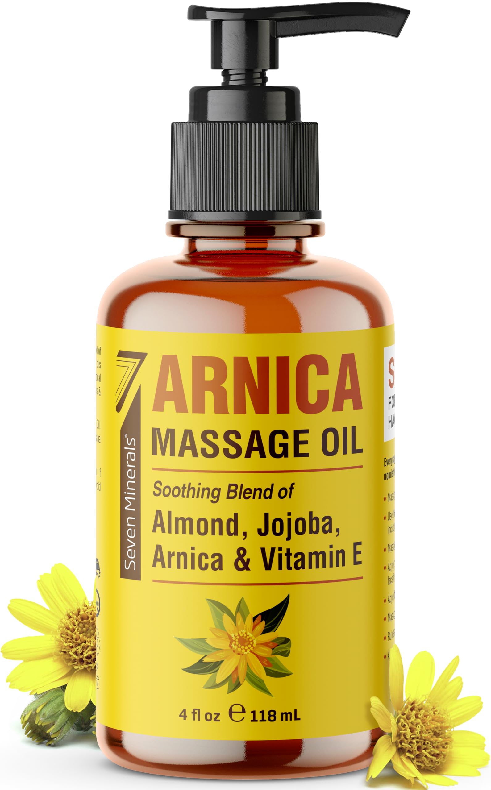 Amazon.com: Seven Minerals Arnica Sore Muscle Massage Oil for