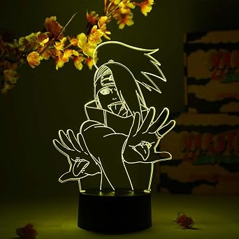 Otaku Lamps Deidara Naruto Anime Night Light, 16 Color RGB LED Gift for Otaku
