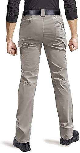 Miniatura 2 de Pantalones de senderismo para hombre, ligeros, de secado rápido, tácticos, a la moda, impermeables, con cintura elástica, pantalones de trabajo