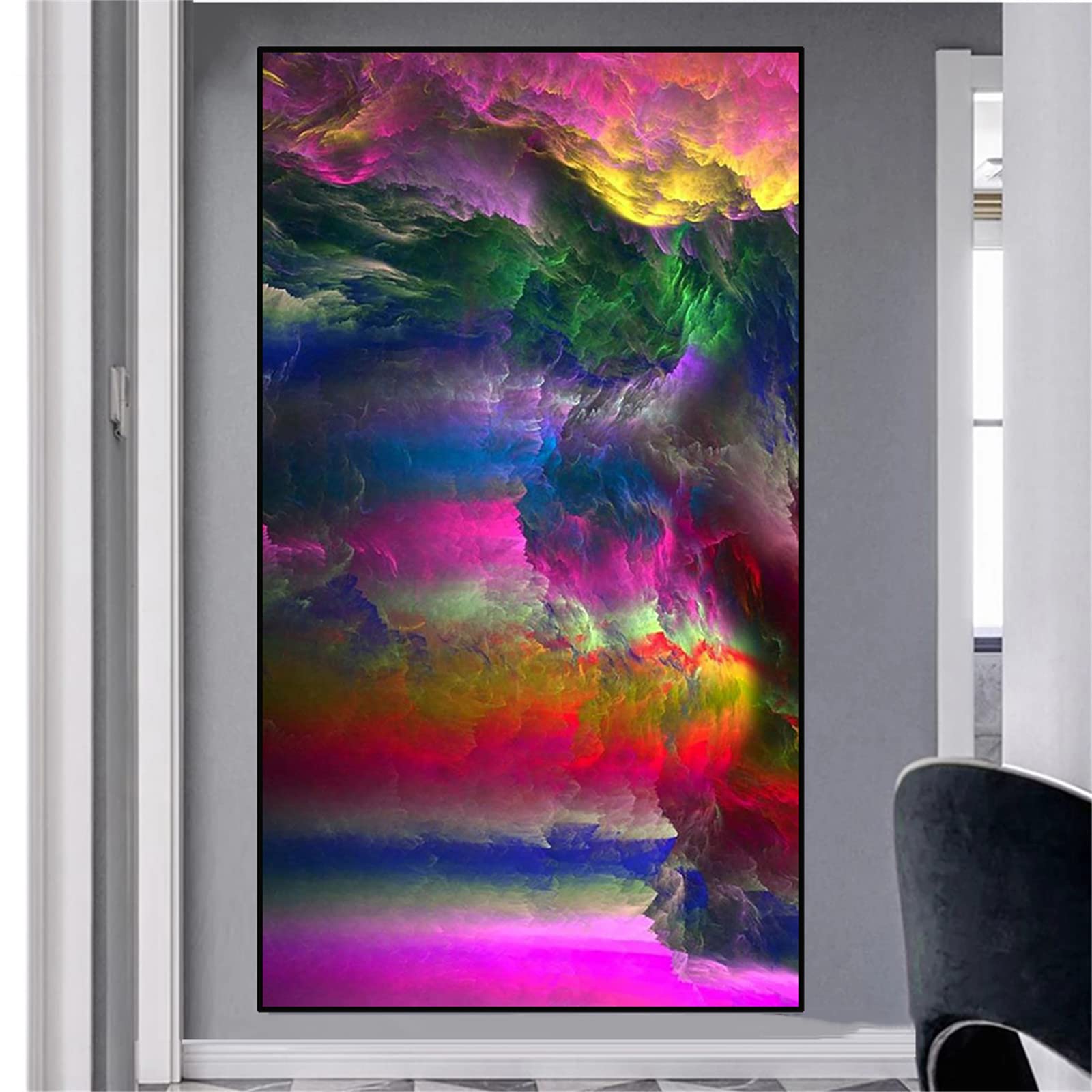 DIY zestawy do malowania diamentami 5D, pełne wiertło diamentowe sztuka obraz dla dorosłych i dzieci, kryształ górski haftowanie obrazy do dekoracji ścian domu - 80 x 160 cm / 31 x 63 cale (kolor: chmura)