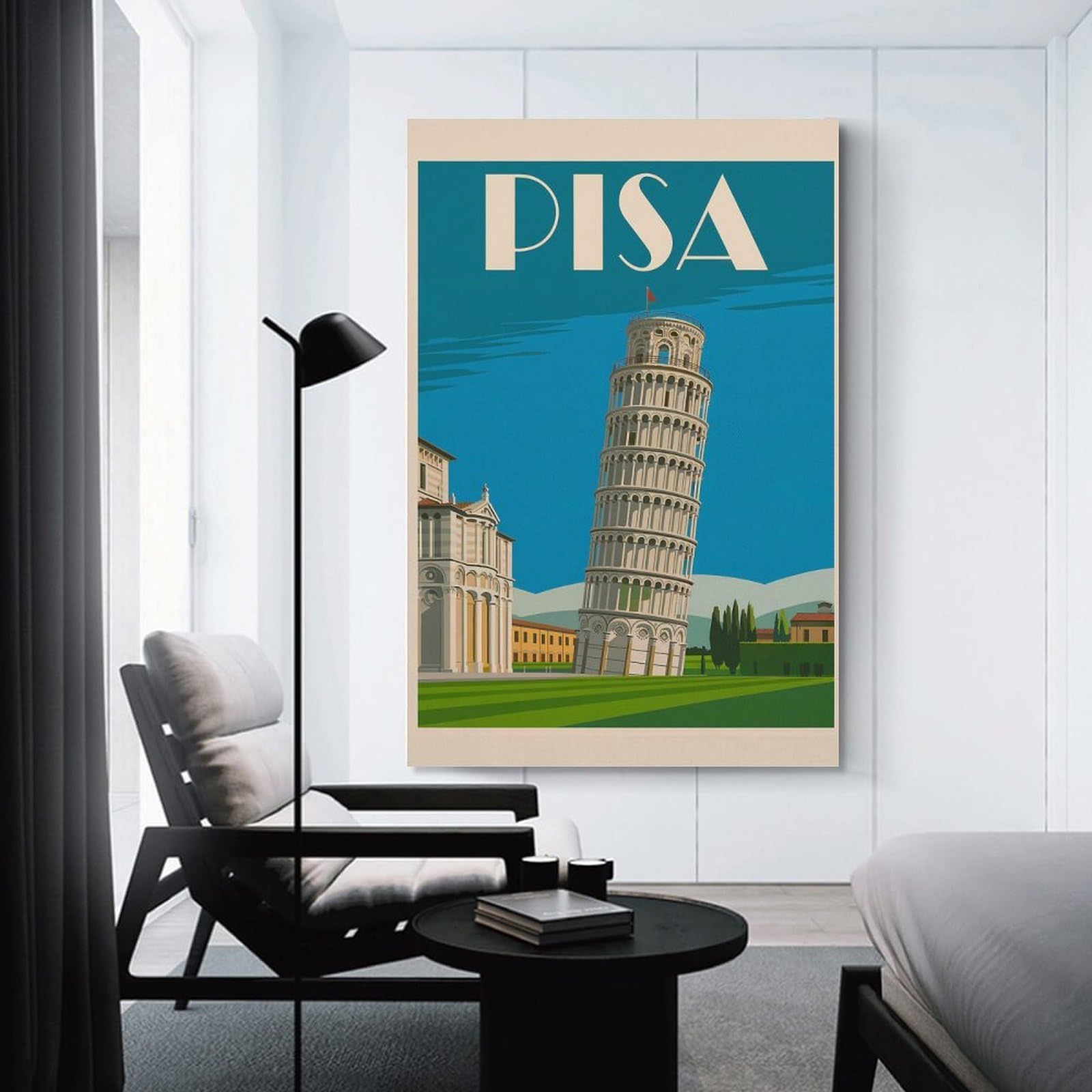 Leaning Tower of Pisa Travel (3) Canvas Wall Art, 20x30inch(50x75cm), for Bedroom Decor, Cosy Corners Or Studios, Stylish Decor for A Restful Room Update