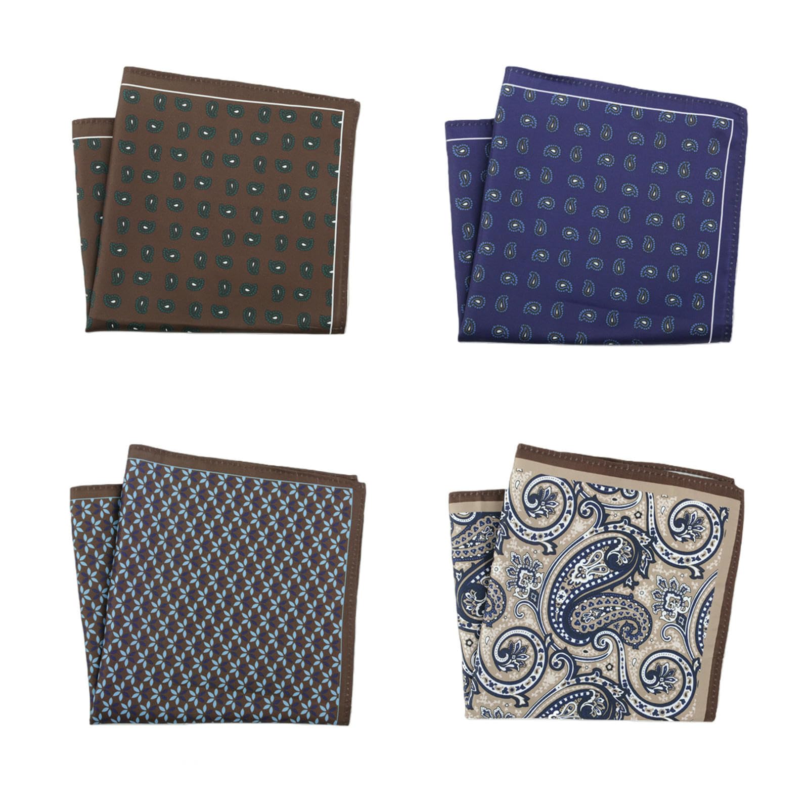 Pañuelo de bolsillo hombre estampado paisley para traje de caballero 30cm