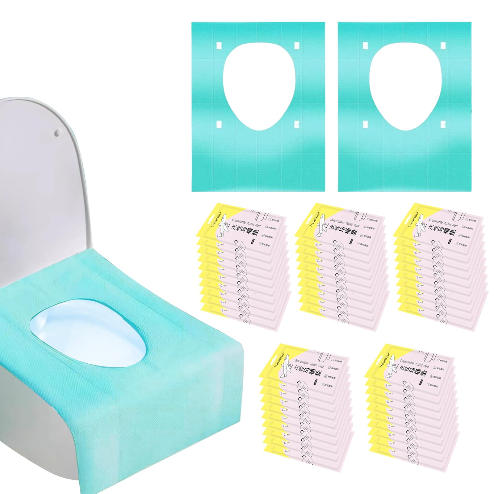 Copri Water WC USA e Getta Set 50 Copriwater Tavoletta WC Tessuto Non Tessuto Igienico
