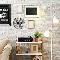 Vista 5 de 12'' Kitchen Vinyl Record Wall Clock, Kitchen Heart Home Theme Wall Clock Coffee Bar Wall Watch Clock Coffee Wall Decor Battery Operated Silent