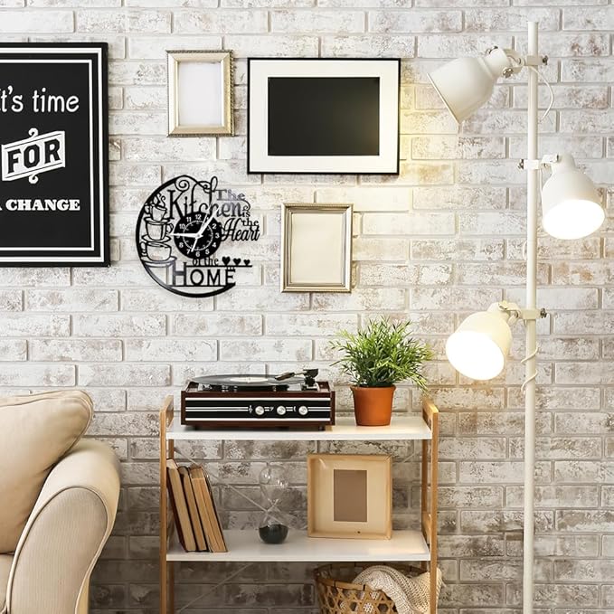Reloj de Pared 12 Pulgadas Formato de Vinilo, Cocina Temático Corazón miniatura 5