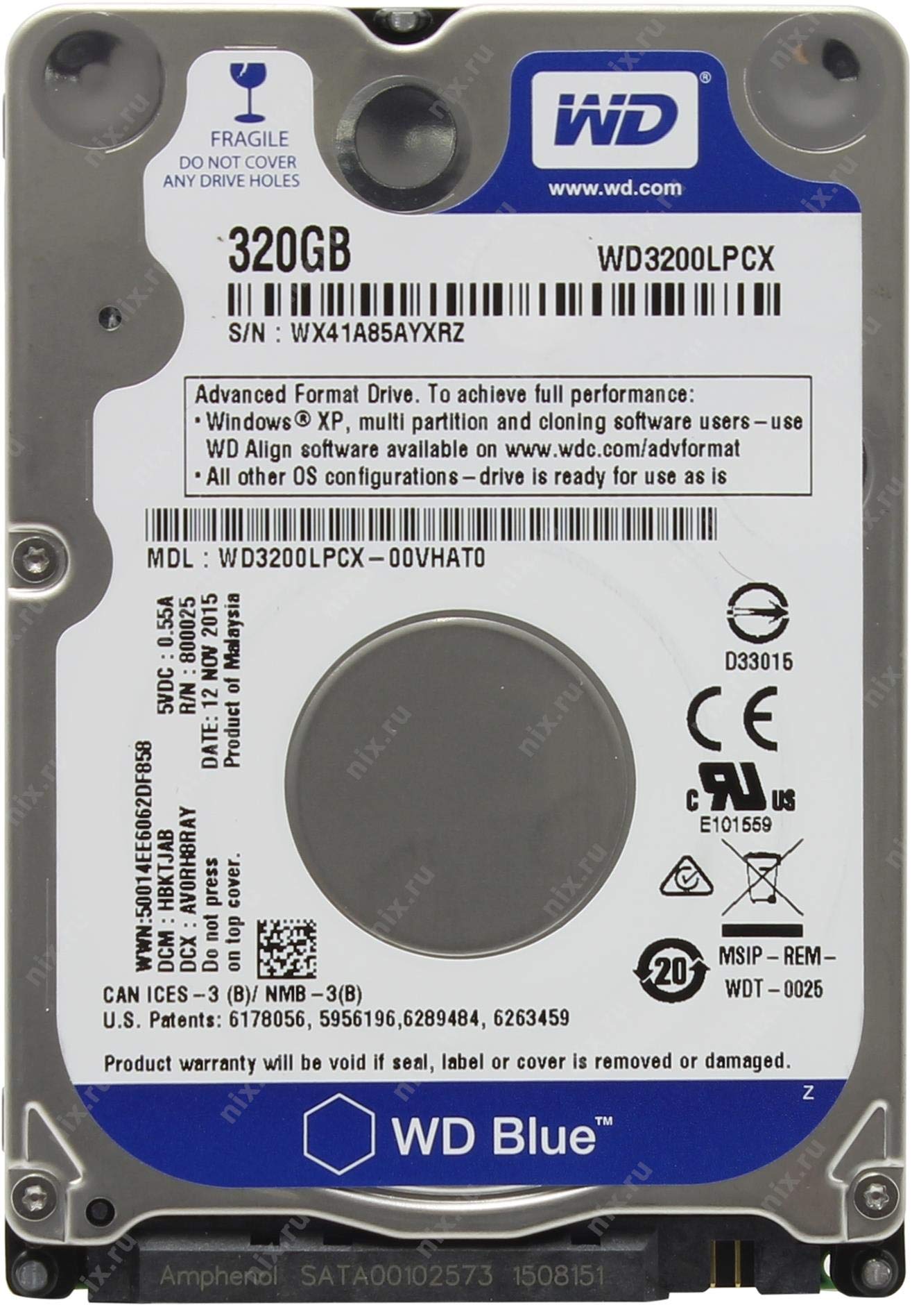Amazon.com: WD Blue 320GB Internal Hard Disk Drive - 5400 RPM
