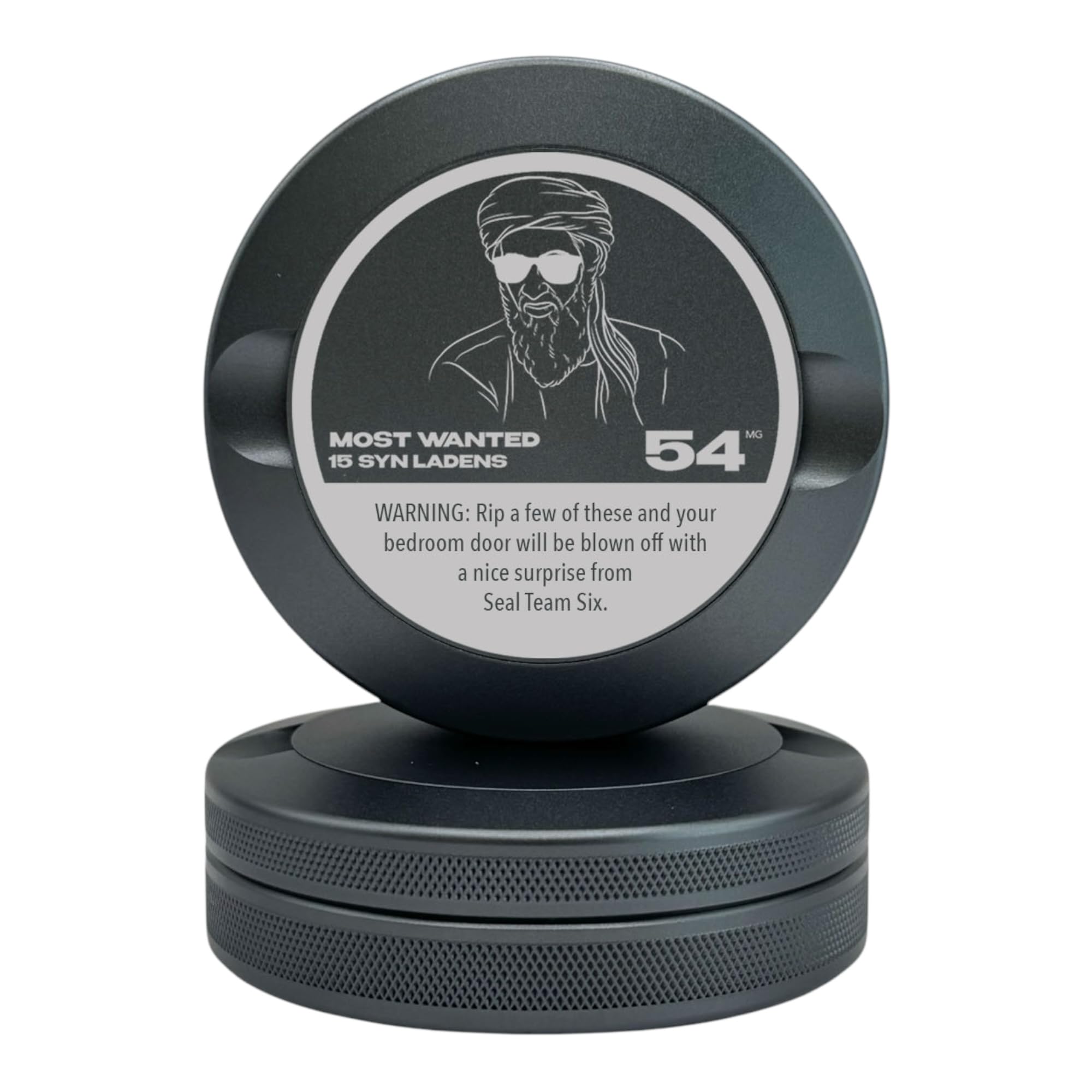 Edition 010: Syn Laden | Metal Can | Metal Container | Pouch Container | Small Storage Tin (Gunmetal Gray)