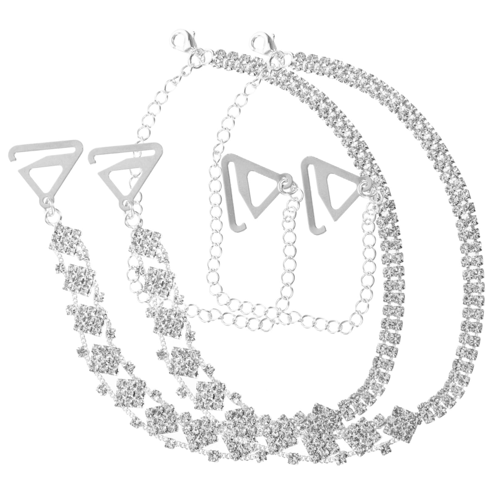 Beaupretty Rhinestones Invisibles Para Espalda Accesorios Elegantes Para Fiesta Novia