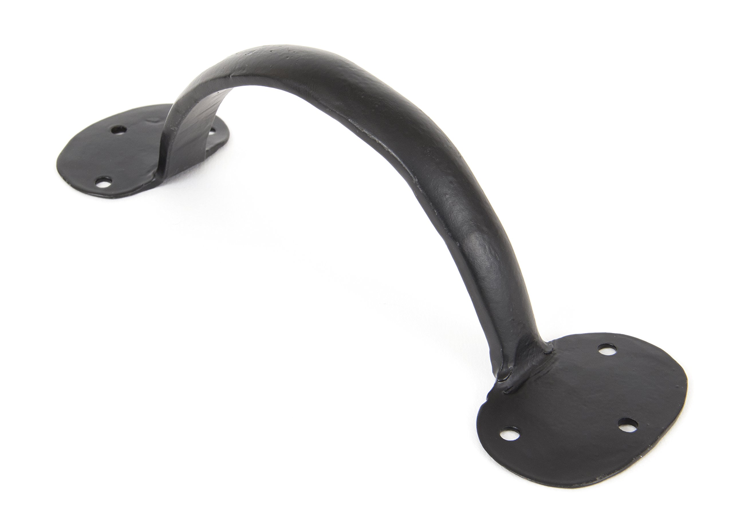 From The Anvil Blacksmith D Pull Handle - Steel/Wood - Black - 8"
