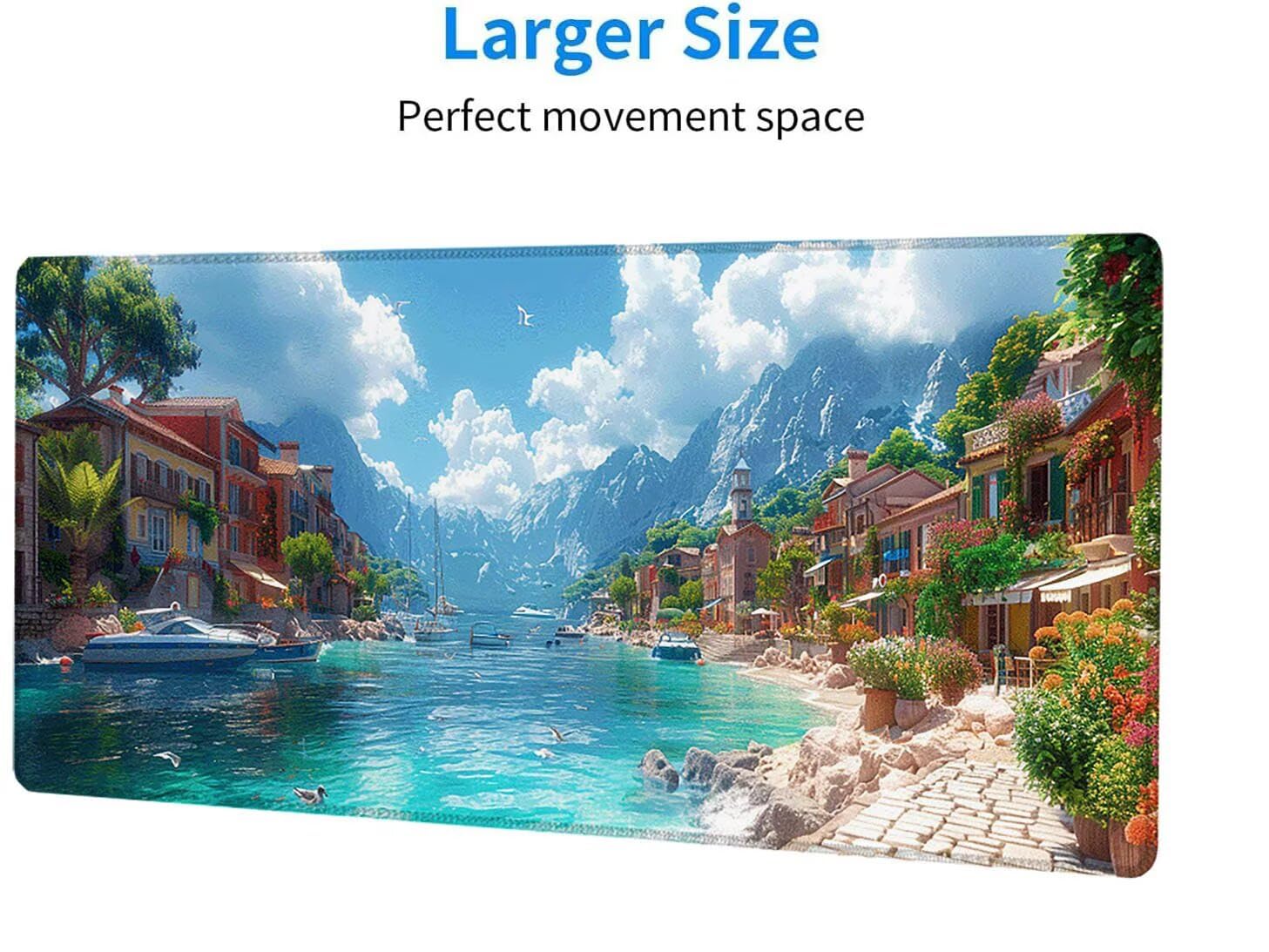 Niebieska podkładka pod mysz duża podkładka pod mysz do gier rozszerzona podkładka pod mysz do gier XXL 1200 x 600 x 3 mm, wodoodporna i antypoślizgowa gumowa podstawa podkładka na biurko do komputera