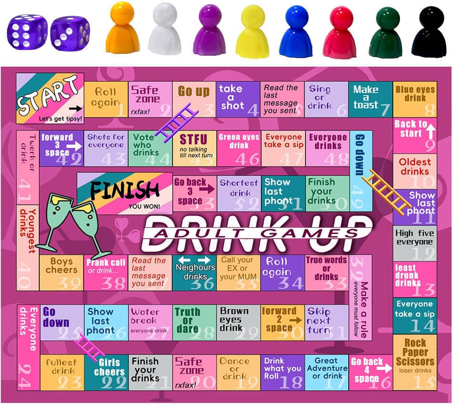 Mindu Adult Drinking Party Board Game, Interactive Game for Girls Gathering
