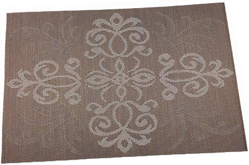 Miniatura 7 de Gugrida Juego de 6 manteles individuales de lujo, manteles individuales para mesa de comedor, manteles individuales resistentes al calor,