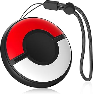 Newzerol 新販売 For ポケモンgo plusプラス保護ケースカバー ポケモンGO Plus +用保護ケース シリコン製 装着充電可能 LEDライト可視 軽量 バイブレーションの騒音低減 耐衝撃 防水 ストラップ付き 紛失防止 pokemon go plus +ポゖボール型ケース ブラック