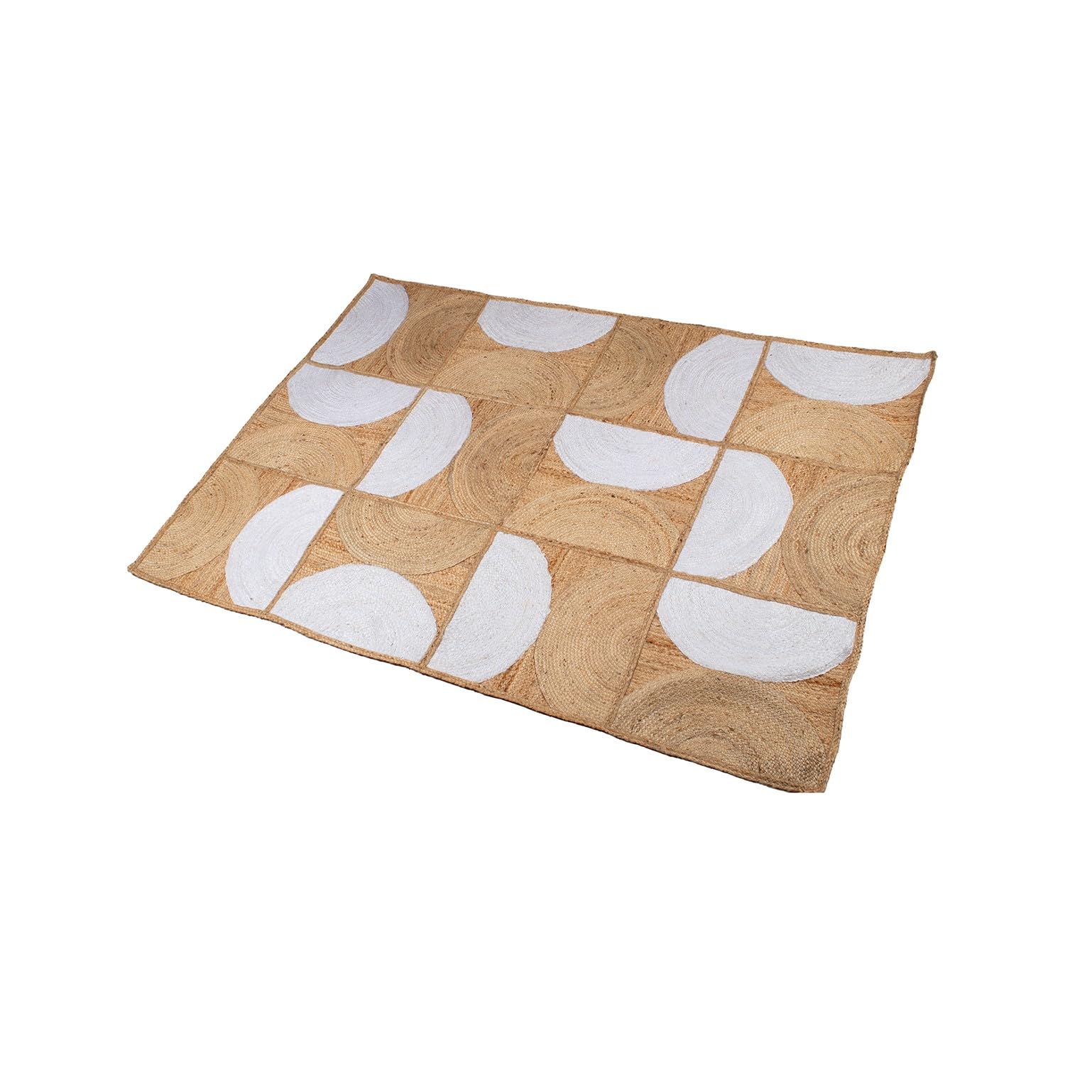 Tapis en jute anti-glisse 170x120 cm résistant pour masquer un sol abîmé avec style