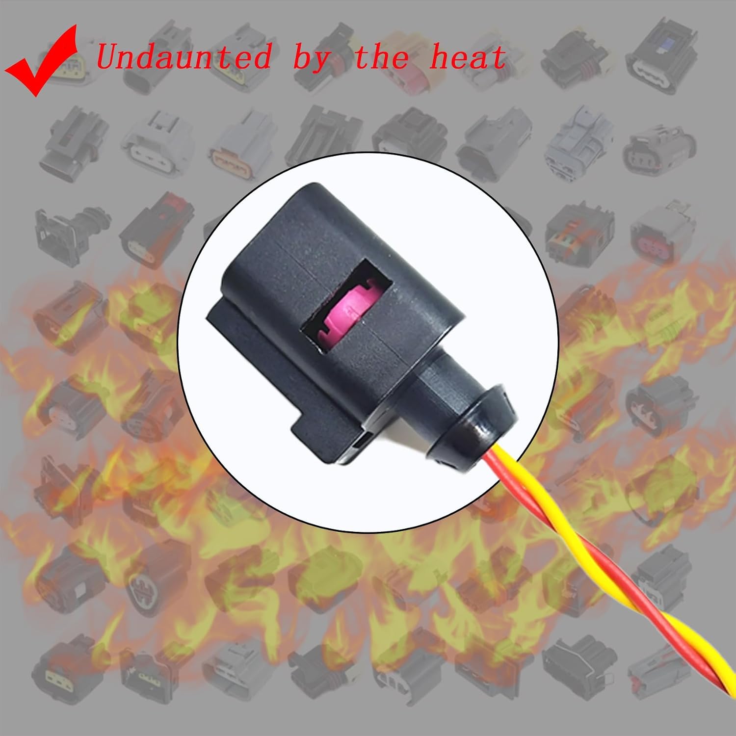 1K0820803E AC Compressor Control Solenoid Valve Harness Connector Plug Replacement for Audi Replacement for Volkswagen Models with Sanden PXE16 PXE14 MK5 MK6 B8 GTI Golf Passat Tiguan Jetta TDI A3