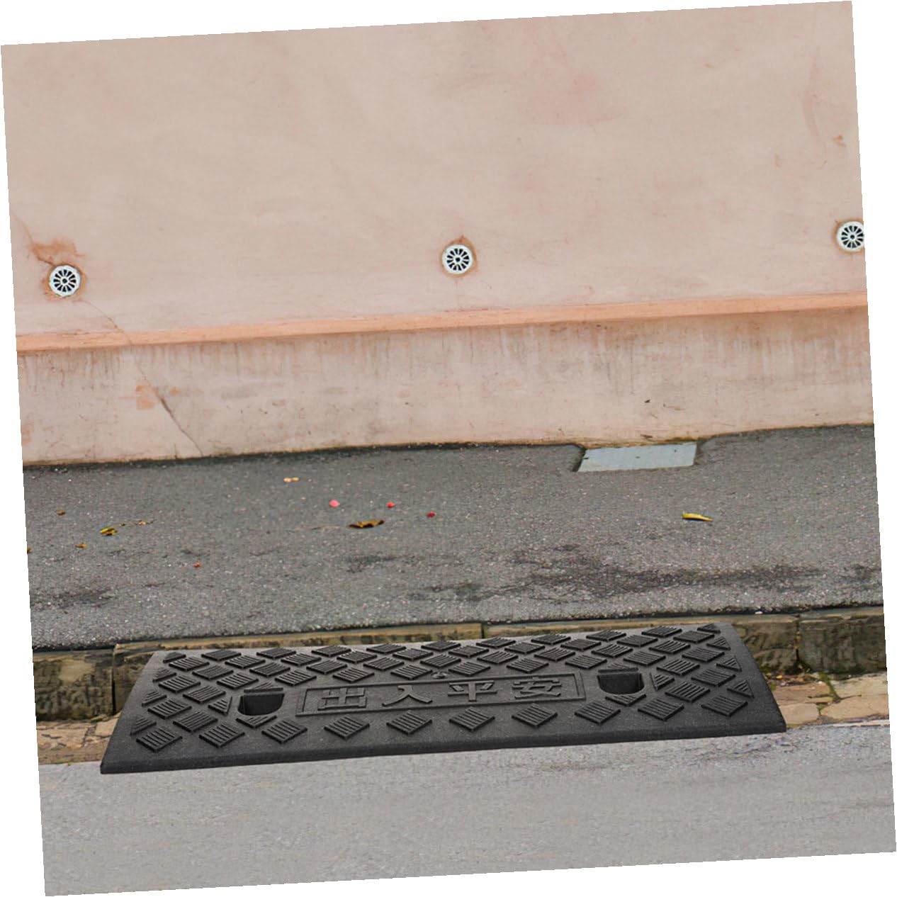Rampa per Soglia Auto in Gomma Nera Portatile e Resistente per Gradini Interni e Soglie di Porte Superficie Antiscivolo