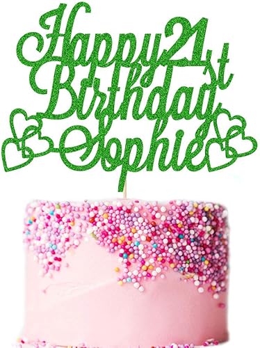 Decoración personalizada para pastel de cumpleaños, decoración personalizada para pastel de cumpleaños con cualquier nombre de cualquier edad de 16,