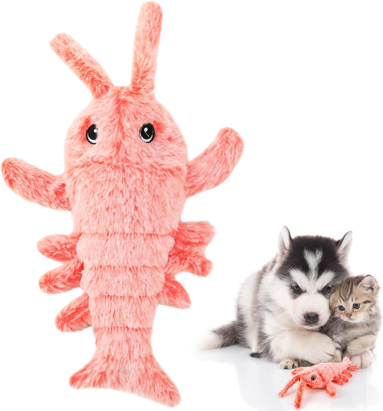 Zuimei Floppy Lobster Toy, USB Charging Dog Chew Toy, Plush Simulation