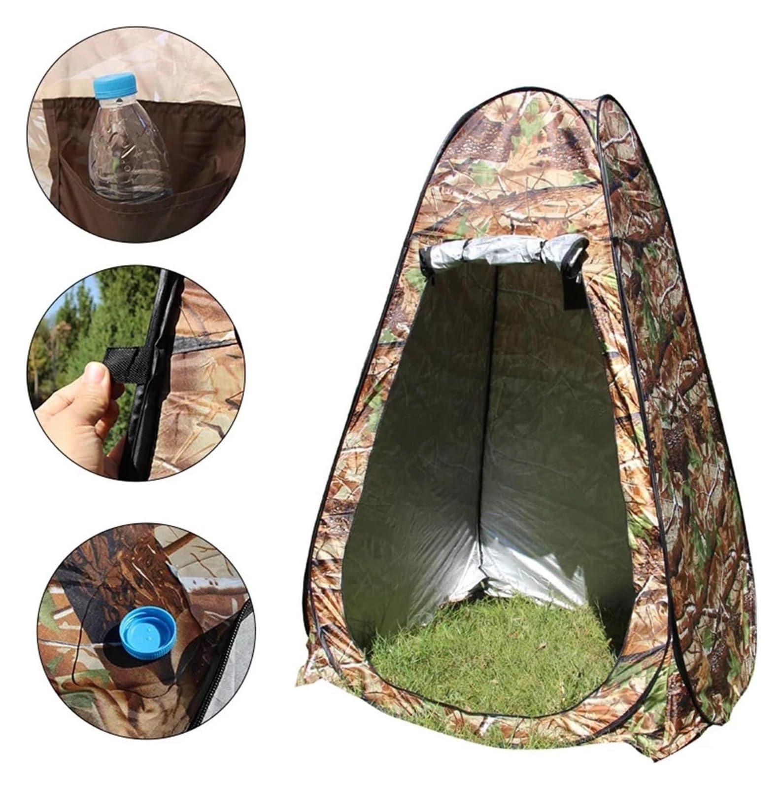 namiot prysznicowy na kemping, Prysznicowa toaletka Namiot Pop-Up z tylnym oknem 120x120x190cm